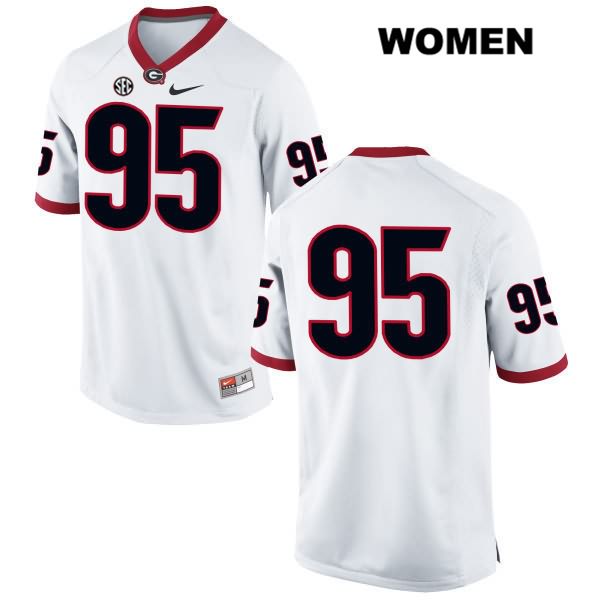 Georgia Bulldogs Women's Marshall Long #95 NCAA No Name Authentic White Nike Stitched College Football Jersey EXC2356OS